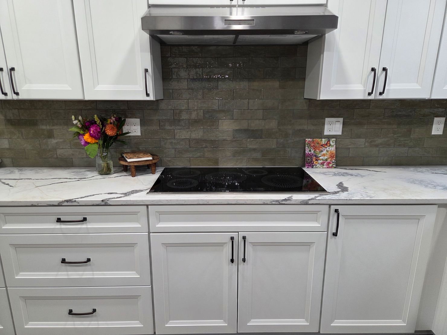 New stove top and hood.