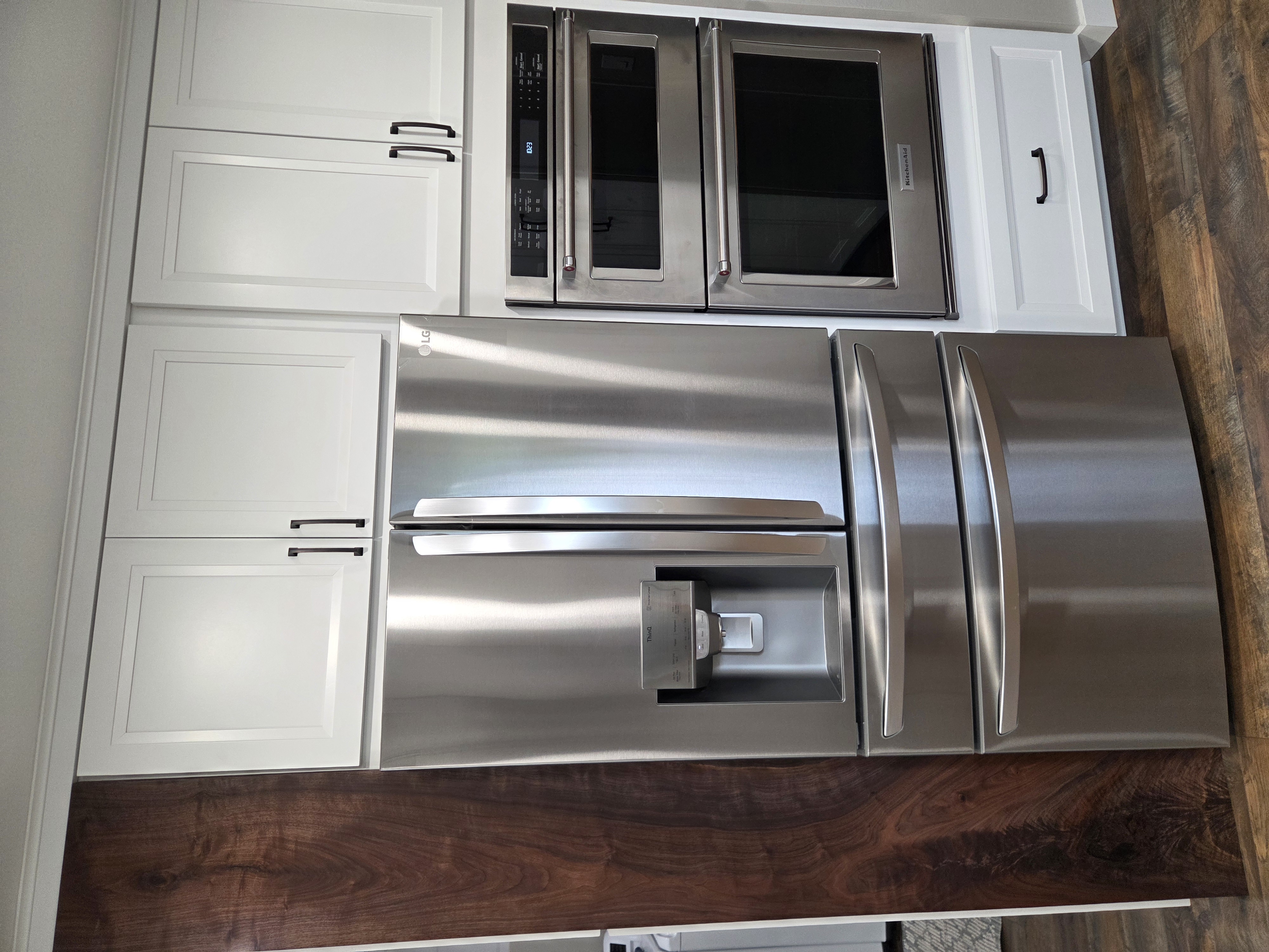New built-ins and a great black walnut accent piece