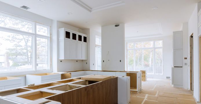 kitchen under construction